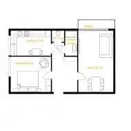 Mieszkanie Wyżyny ul. Ogrody, 2 pokoje, 42 m2