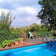 domek 50 m2 z basenem, na działce ROD 330 m2 Okole