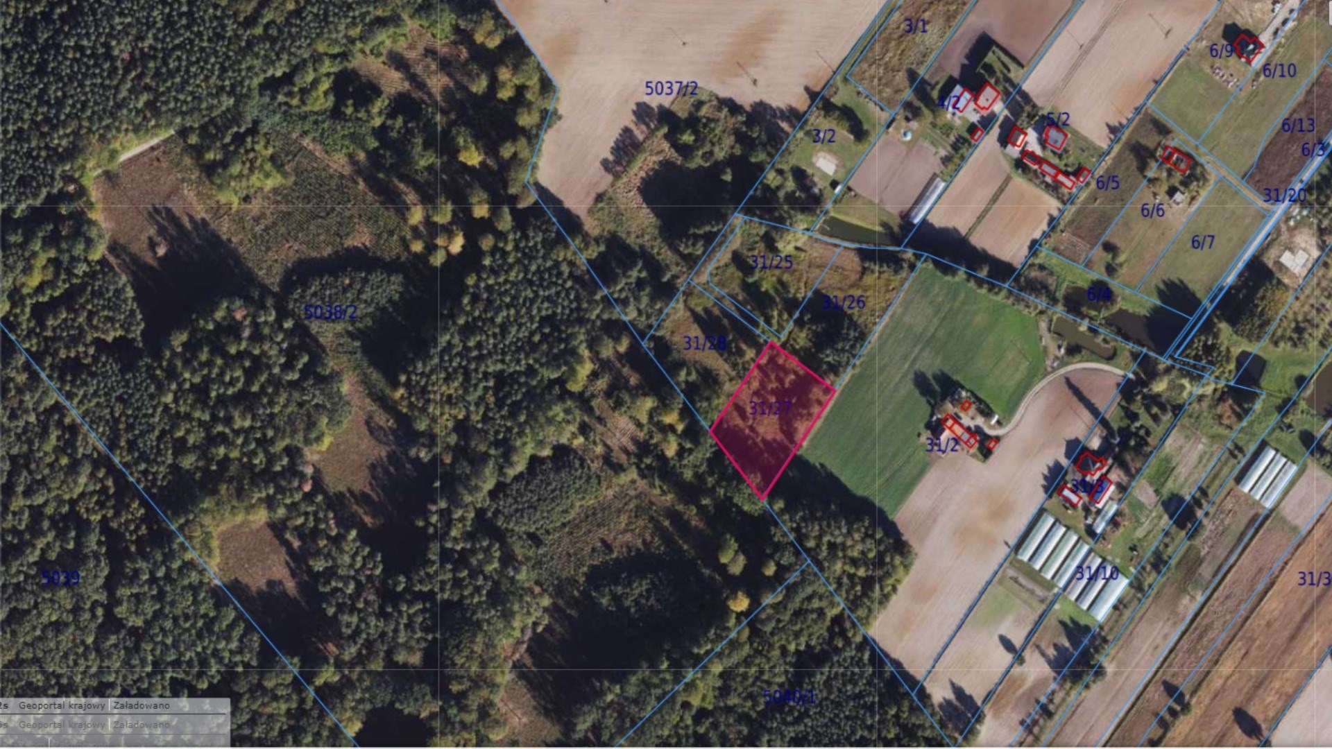 Działka 3500m2 Janowo gmina Dąbrowa Chełmińska